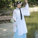 Ming Dynasty Han style clothes stand collar waist length Ru skirt - Image 2