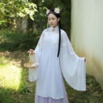Ming Dynasty Han style clothes stand collar waist length Ru skirt - Image 3