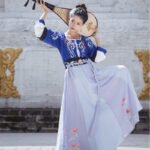 Tang made Han suit round neck long skirt