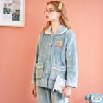 Fenton pajamas women's warm flannel autumn and winter button soft ladies long-sleeved home service suit Q9981741159 - Image 4