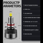 Source manufacturers 360-degree six-sided luminous high-brightness spotlight car LED headlights H7H11H1 modified led lights - Image 4