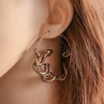 wish cross-border new beauty snake earrings Europe and the United States fashion exaggerated retro snake creative temperament ring earrings - Image 2