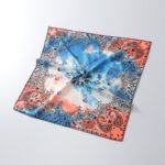 Multi-purpose cashew flower color-changing scarf with gradual tie-dyeing - Image 3