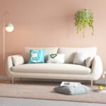 Nordic fabric sofa small apartment apartment small living room bedroom shop clothing store three person double net red small sofa - Image 3