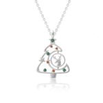 Liming original autumn and winter jewelry s925 sterling silver necklace female ins Fengsen series zircon elk Christmas tree clavicle chain - Image 3