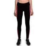 AliExpress Amazon's new side rainbow stripe sports high waist yoga pants elastic nine-point pants JK31-034 - Image 3