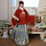 Ming Dynasty Han style round neck patchwork printed horseface skirt - Image 4