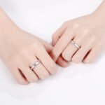 Open couple ring heart-to-heart men and women live mouth pair ring Korean jewelry ring explosion jewelry ODSI - Image 3