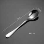 Ern 304 stainless steel western tableware 1010 coffee spoon spoon Korean cloth wheel light knife fork spoon company gift - Image 8