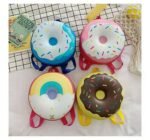 New kindergarten children's schoolbag cartoon three-dimensional rainbow donut backpack eggshell bag