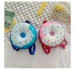 New kindergarten children's schoolbag cartoon three-dimensional rainbow donut backpack eggshell bag - Image 3