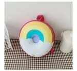 New kindergarten children's schoolbag cartoon three-dimensional rainbow donut backpack eggshell bag - Image 4