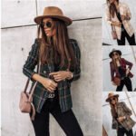 2023 European and American autumn and winter new cross-border women's hot suits, long-sleeved double-breasted printed suit jackets, tops