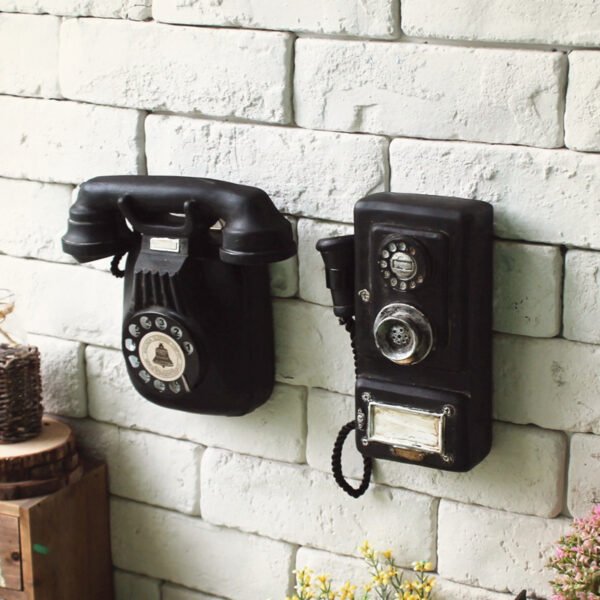 Bar Style Home Decoration Retro Doing Old Craft Ornament Wall Mounted Telephone