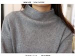 Autumn and winter new Korean version solid color sweater women's knitted sweater loose bat shirt pullover lantern sleeve sweater women - Image 2