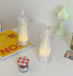 Night light bedside light bedroom dormitory ins girly mood soft light atmosphere light unplugged simulation candle table lamp - Image 2