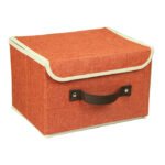 Simple modern storage box with cover linen box foldable finishing box student dormitory household finishing box spot - Image 9