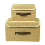 Simple modern storage box with cover linen box foldable finishing box student dormitory household finishing box spot - Image 6