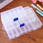 Multi-grid transparent medicine box storage box storage jewelry finishing box assembled 10 grids 15 grids 24 grids - Image 2