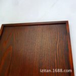 Japanese-style square brown solid wood tray wooden fruit wooden plate hotel supplies dried fruit plate square wooden plate - Image 3