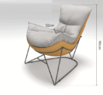 Nordic leisure balcony snail can lie down minimalist living room bedroom technology cloth light luxury net red lazy single sofa chair - Image 5