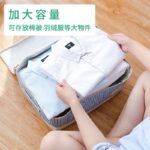Youfen quilt storage bag clothes quilt thickened cotton linen finishing storage bag moving packing bag large 72L blue vertical - Image 5
