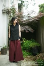 Dazhuo's new product background butterfly button gentle and charming sleeveless shirt 60503 - Image 5