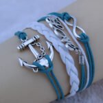 European and American retro bracelet hand-woven anchor LOVE8 word bracelet woven bracelet wholesale - Image 2