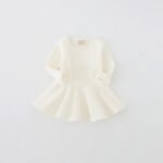 Children's clothing autumn and winter cotton girl's dress ruffled long-sleeved children's skirt 1-4 years old baby skirt wholesale - Image 5