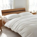 MUJI Japanese-style good washed cotton solid color four-piece set simple cotton bedding fitted sheet 1.5/1.8M