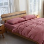 MUJI Japanese-style good washed cotton solid color four-piece set simple cotton bedding fitted sheet 1.5/1.8M - Image 4