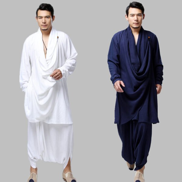 Improved Hanfu cotton and hemp tea suit
