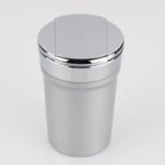 Cross-border car ashtray 4S shop for large car interior decorations with cover and LED blue light electroplating garbage can - Image 3