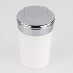 Cross-border car ashtray 4S shop for large car interior decorations with cover and LED blue light electroplating garbage can - Image 4
