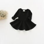 Children's clothing autumn and winter cotton girl's dress ruffled long-sleeved children's skirt 1-4 years old baby skirt wholesale - Image 6