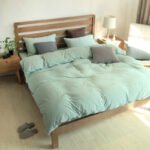 Japanese-style good product Muji simple four-piece set Tianzhu cotton knitted cotton naked sleeping bedding fitted sheet 1.8m bed wholesale - Image 9