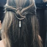 European and American cross-border jewelry spring and summer tide hair accessories alloy moon hexagonal column pendant hair accessories fashion retro hairpin women