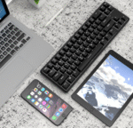 Black Jazz K680t Mini USB Wired Bluetooth Mechanical Keyboard Dual Mode Charging 68-Key Laptop Cross-Border