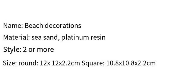 Nordic in wind transparent resin beach beach tea ceremony home accessories coffee tray decoration simple geometric ornaments