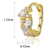 PAG&MAG Buckle Earrings S925 Silver Earrings Gold Korean Style Simple Fashion Compact Design Jewelry Wholesale - Image 3