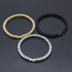 Cross-border Hip Hop Jewelry Full Rhinestone 5mm Tennis Chain Row Bracelet Men's Fashion Trend Jewelry Wholesale - Image 4