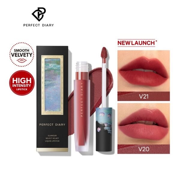 Perfect Diary Glossy Glamour Select Velvet Liquid Lipstick Matte Lightweight Long Lasting Lipstick