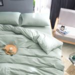 Japanese-style unprinted washed cotton four-piece good-quality cotton-dyed washed bedding bedding hotel student bedding - Image 6