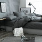 Japanese-style unprinted washed cotton four-piece good-quality cotton-dyed washed bedding bedding hotel student bedding - Image 8