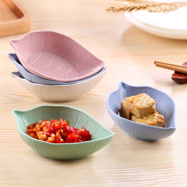 Wheat straw leaves small dish creative snack plate Japanese tableware vinegar dish soy sauce dish bone plate pickles dish