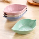 Wheat straw leaves small dish creative snack plate Japanese tableware vinegar dish soy sauce dish bone plate pickles dish - Image 3