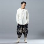 Modified Hanfu loose printed bloomers - Image 3