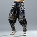 Modified Hanfu loose printed bloomers - Image 6