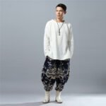 Modified Hanfu loose printed bloomers - Image 2