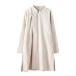 Improved Hanfu men's long cotton linen shirt - Image 5